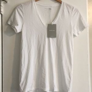 NWT White Everlane Cotton V